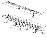 Ravak Zebra 850 Душевой лоток 85 см, с комбинированным гидрозатвором, цвет: хром X01434