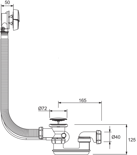 Слив-перелив Jacob Delafon  хром E70174-CP