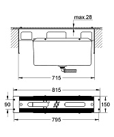 Grohe Встраиваемая часть для установки смесителя на борт ванны 29037000