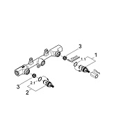 Grohe Ondus Встраиваемая часть смесителя для раковины на 3 отверстия 29025000