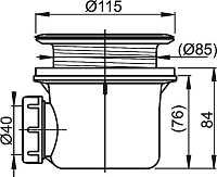 Ravak Basic Сифон для поддона пластиковый, цвет: хром X01308