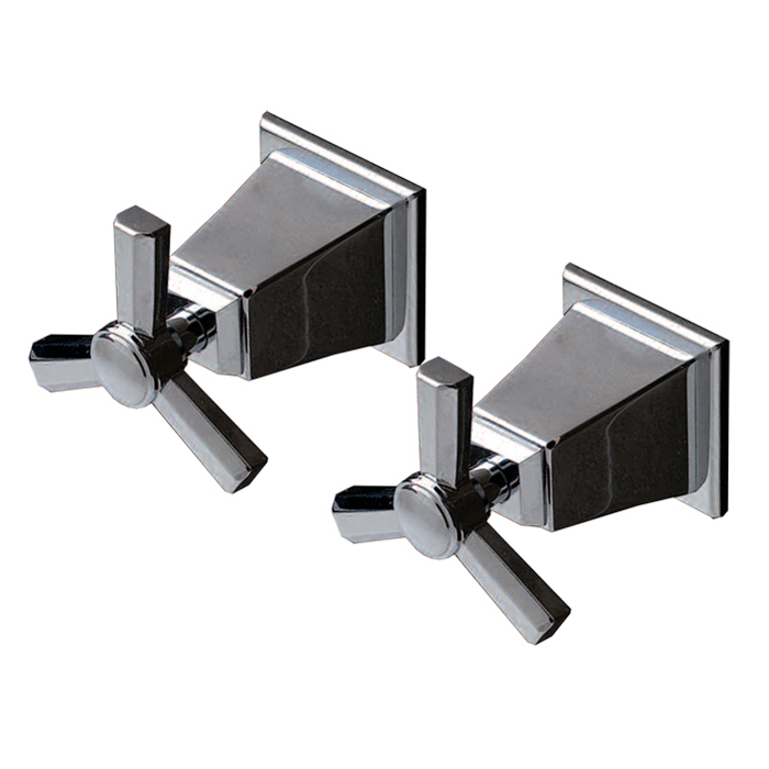 Devon&Devon Time Краны запорные (пара), цвет хром 2TIME266CR