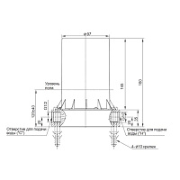 Toto Faucet Встраиваемая часть напольного смесителя для ванны TBN01105R