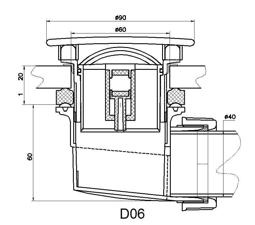 RGW Сифон для поддона 14241100-01