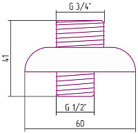 Стилье Отражатель с эксцентриком для ПС, цвет без покрытия 00100-3400