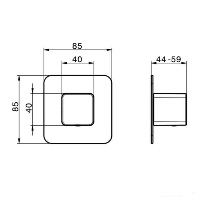 Cisal Cubic Запорный вентиль встраиваемый, цвет: chrome CU00331021