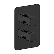 Cisal Cubic Смеситель термостатический для душа встраиваемый на 1-3 потребителя, цвет: night black CU0BT03040