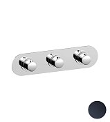 Cisal Slim Смеситель термостатический для душа встраиваемый на 2 потребителя, цвет: night black SM01R20040