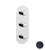 Cisal Slim Смеситель термостатический для душа встраиваемый на 2 потребителя, цвет: night black SM01V20040