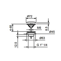 Fantini Nostromo Донный клапан, универсальный цвет: черный матовый 91 13 8435
