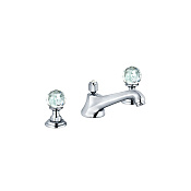 Kludi Adlon Смеситель для раковины на 3 отверстия, с д/к, ручки хрусталь, цвет: хром 5104605G5