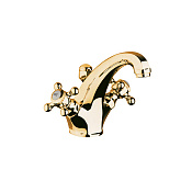 Kludi 1926 Смеситель для раковины, c д/к, длина излива 14 см, цвет: золото 510104520