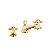 Kludi 1926 Смеситель для раковины на 3 отверстия, с д/к, длина излива 14,5 см, цвет: золото 510464520