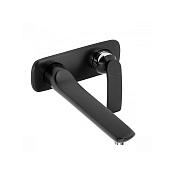 Kludi Balance Смеситель для раковины встраиваемый, внешняя часть, изл. 23,5см, цвет: черн. мат./хром 522478775