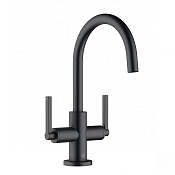 Kludi Nova Fonte Смеситель для раковины, c д/к, высота излива 18,5 см, цвет: черный матовый 201183915