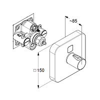 Kludi Push Смеситель для душа встраиваемый термостатический, внешняя часть, цвет: хром 389010538