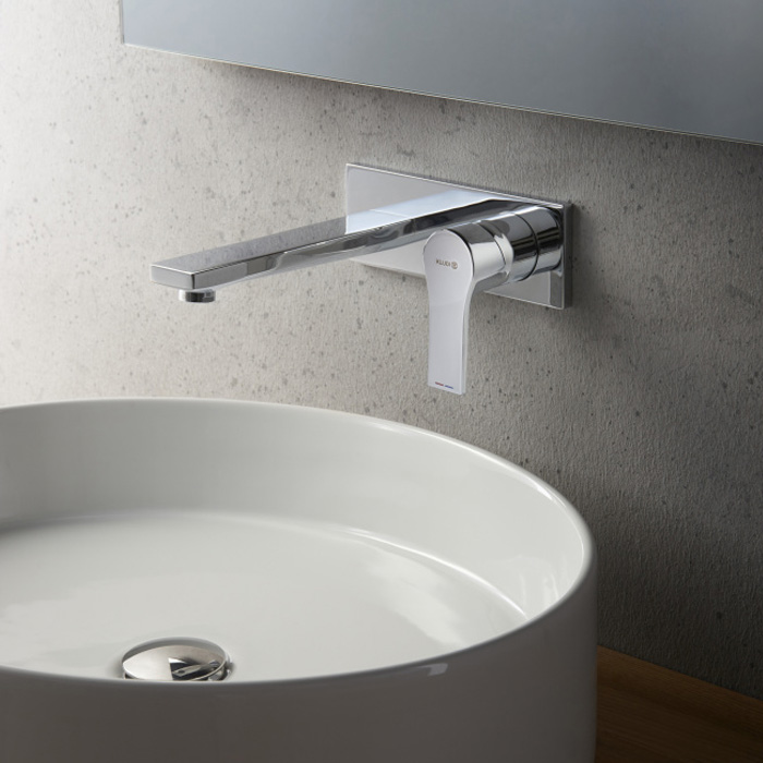 Kludi Zenta SL Смеситель для раковины встраиваемый, внешняя часть, излив 18 см, цвет: хром 482470565