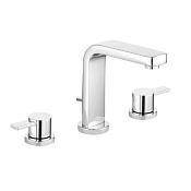 Kludi Zenta Смеситель для раковины на 3 отверстия, с д/к, длина излива 16 см, цвет: хром 383930575