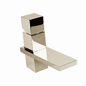 Bossini Cube Смеситель для раковины на 1 отверстие, c заглушкой, цвет: satin nickel Z004301.094