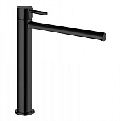 Bossini Oki Смеситель для раковины на 1 отверстие, высокий, с заглушкой, цвет: mat black Z005303.073