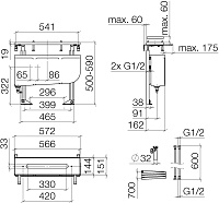 Dornbracht Perfecto Встраиваемая часть смесителя на борт ванны 1261497090
