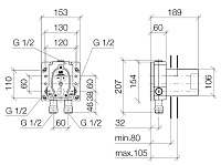 Dornbracht Встраиваемая часть однорычажного смесителя для душа 3502097090