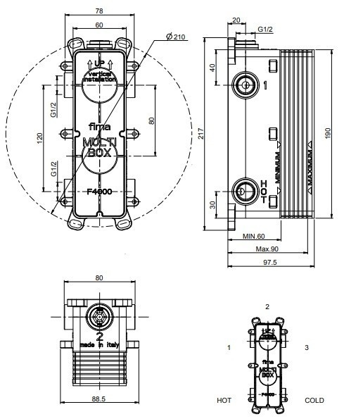 Fima Carlo Frattini Универсальная внутренняя часть  F4000