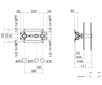 Dornbracht Встраиваемая часть смесителя для душа 3569697090