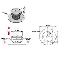 Bongio Внутренняя часть напольного смесителя 09744