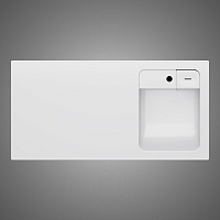 Am.Pm X-Joy Раковина накладная над стиральной машиной 100х50 см, правая, 1 отв., цвет: белый глянец M85AWPR1001WG