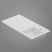 Am.Pm X-Joy Раковина накладная над стиральной машиной 100х50 см, правая, 1 отв., цвет: белый глянец M85AWPR1001WG