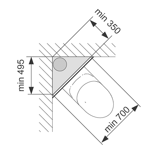 Tece Profil Крепление модуля для монтажа в угол 9380003