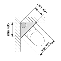 Tece Profil Крепление модуля для монтажа в угол 9380003