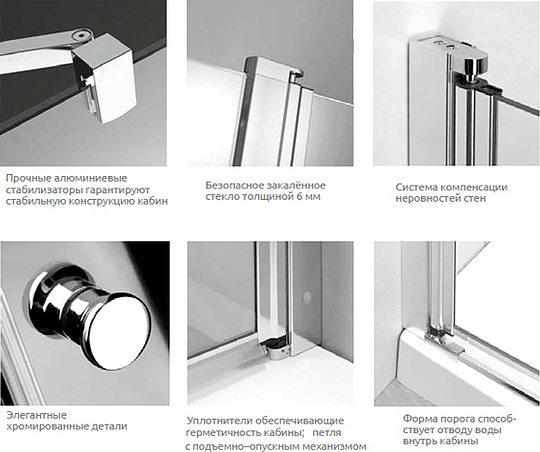 Radaway Eos II Дверь для душевого уголка KDJ 100x195h см R, цвет: хром 3799422-01R