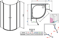 Radaway Eos II Дверь для душевого уголка PDD 80x195h см L, цвет: хром 3799470-01L