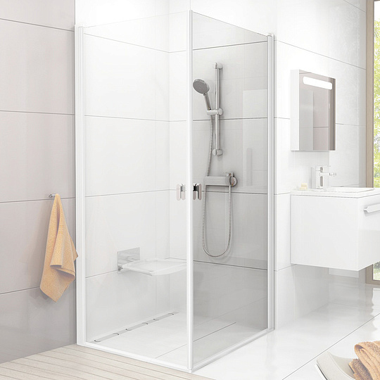 Ravak Chrome Дверь для душевого уголка CRV1 стекло 80x195h см, цвет: белый 1QV40101Z1