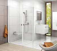 Ravak Chrome Дверь для душевого уголка CRV1 стекло 90x195h см, цвет: белый 1QV70101Z1