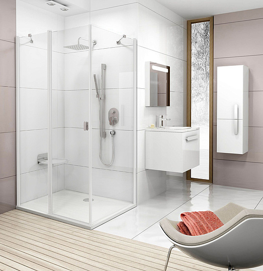 Ravak Chrome Дверь для душевого уголка CRV2 стекло 100x195h см, цвет: белый 1QVA0100Z1