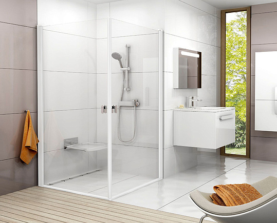 Ravak Chrome Дверь для душевого уголка CRV1 стекло 100x195h см, цвет: белый 1QVA0101Z1