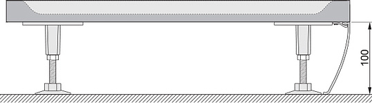 Ravak Gigant Pro Экран для поддона левый 100x80 Set L с креплением, цвет: белый XA83AL01010