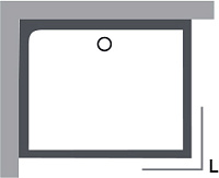 Ravak Gigant Pro Экран для поддона левый 100x80 Set L с креплением, цвет: белый XA83AL01010