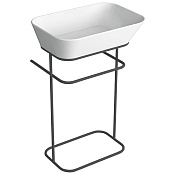 Simas Wave Консоль под раковину WA04 напольная 50х40х75h см, прямоугольная, цвет: nero matt WASA04 nero matt