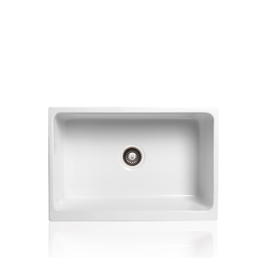 Simas Top e lavabi d'Arredo Кухонная мойка керамическая 75х50 см, цвет: белый глянцевый Q500bi