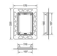 Tece Filo Монтажная рамка для монтажа на уровне стены, цвет: хром глянцевый 9242040