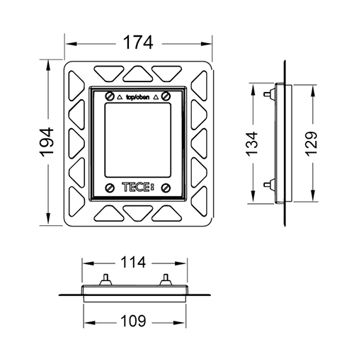 Tece Монтажная рамка для монтажа на уровне стены, цвет: белый 9242646