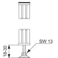 Tece Profil Ножка с торцевым элементом 9140000