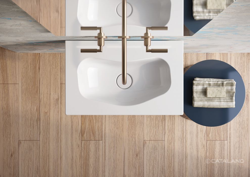 Catalano Comfort Раковина подвесная 55x35x11h см, без перелива, покр. Cataglaze, цвет: белый глянц. 155ED00