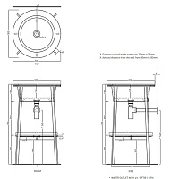 Cielo Catino Tondo Стальной каркас, х50, матовая бронза CASTTBZ
