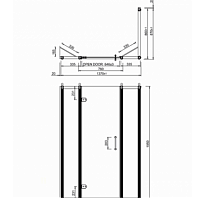 Burlington Britton Экран душевой перегородки, боковой 89х195 см, цвет: хром глянцевый C14