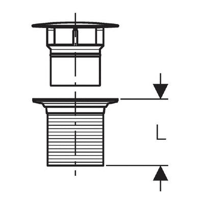Geberit Незапираемый донный клапан для раковины без перелива, цвет: хром 152.080.21.1